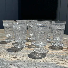 Iced Tea Glasses - Set of 8 - Imperial Glass Cape Cod Footed Tumblers