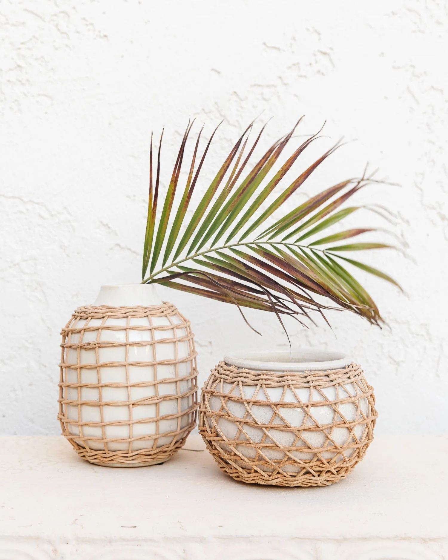 Ivan Rattan Woven Vases