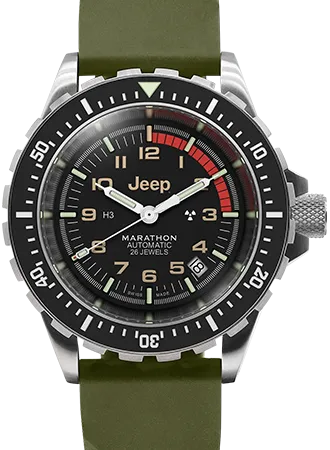 Jeep Rubicon GSAR Diver Automatic - 3ps Green Rubber Strap Kit Ref. WW194006SS-4101