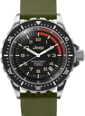 Jeep Rubicon TSAR Diver's Quartz - 3ps Green Rubber Strap Kit Ref. WW194007SS-4101