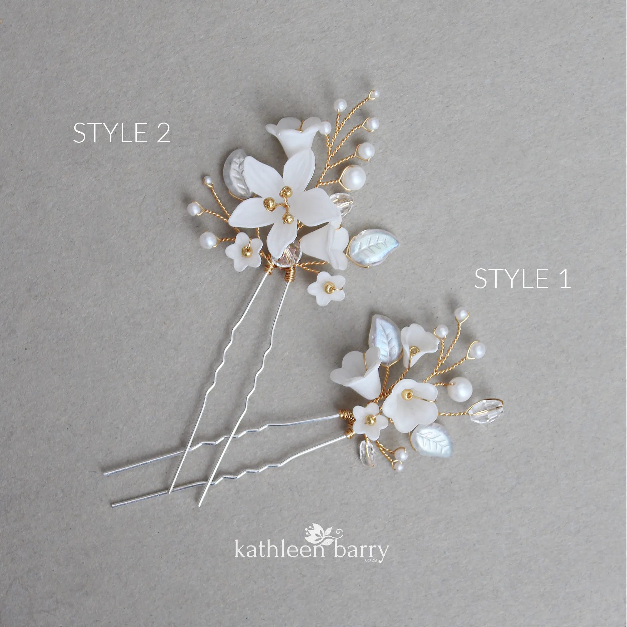 Joelle hair pins mix and match - 2 styles - Rose gold, Gold or silver (sold individually) FROM