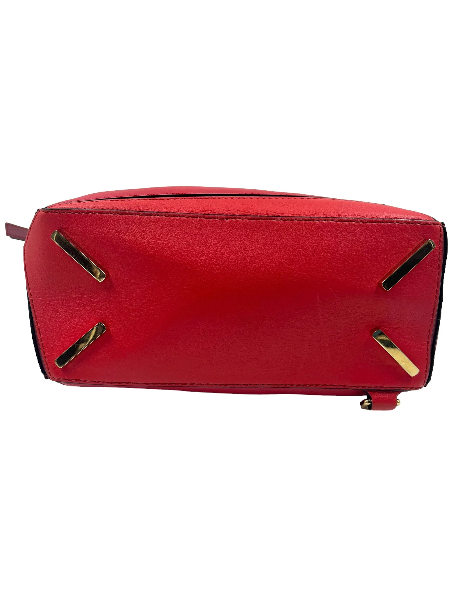 Loewe Red Color Block Small Puzzle Bag