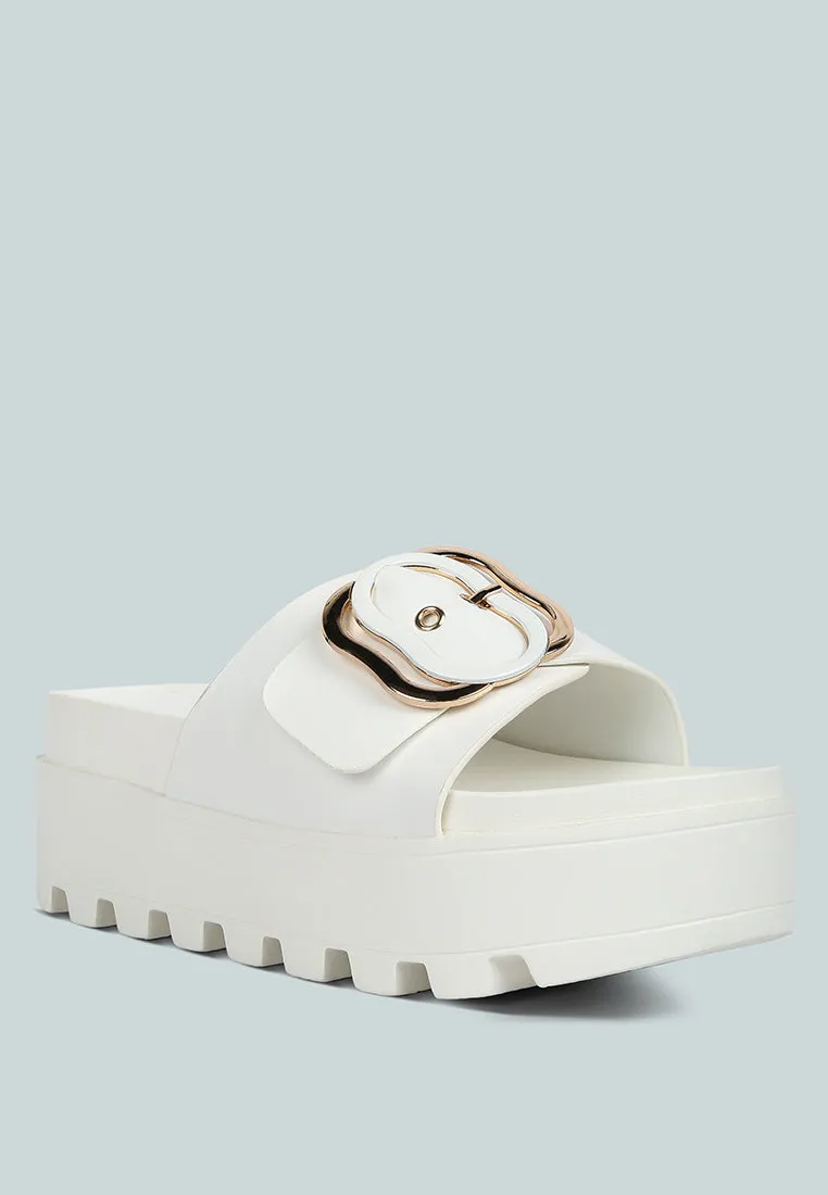 Lug Sole Flatform Sliders