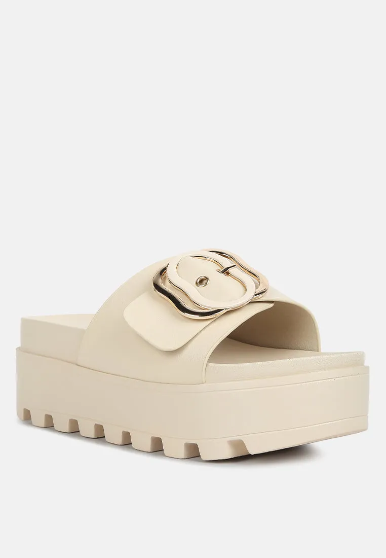 Lug Sole Flatform Sliders