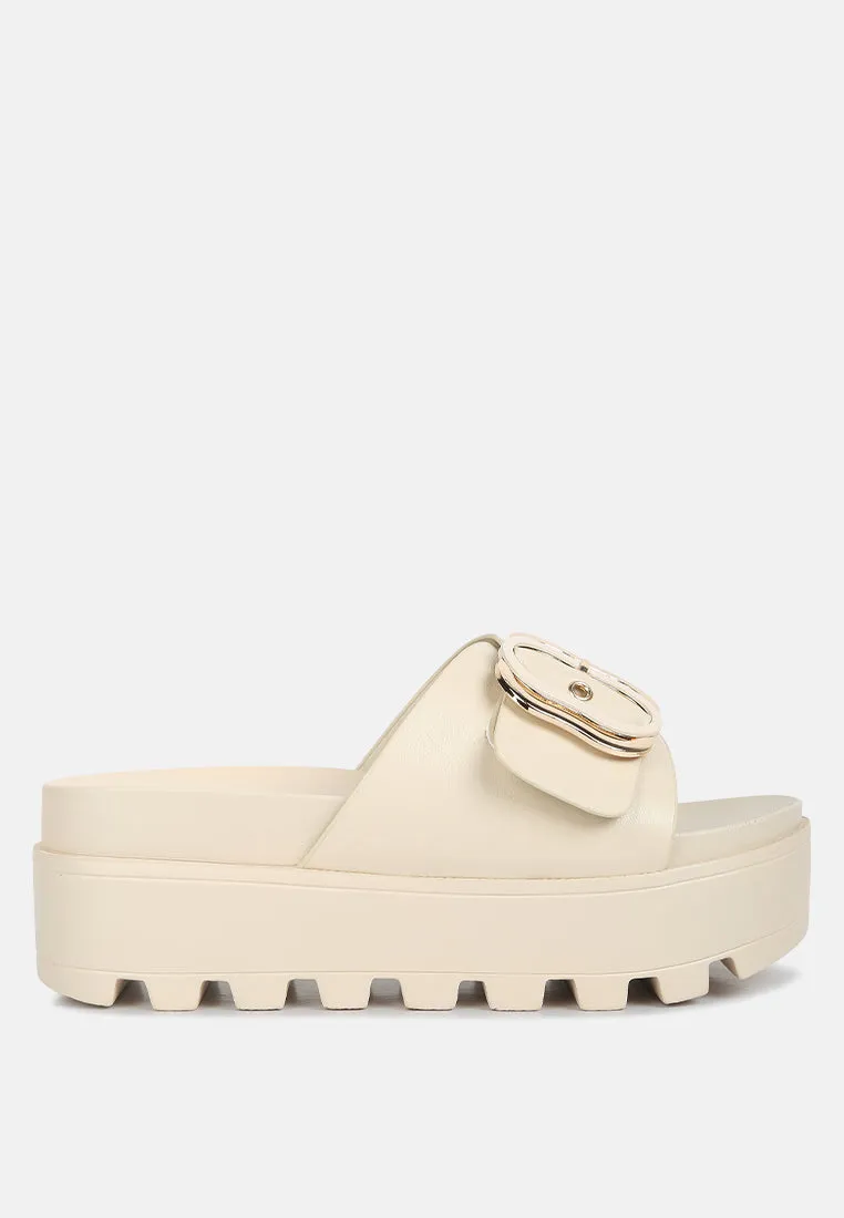 Lug Sole Flatform Sliders