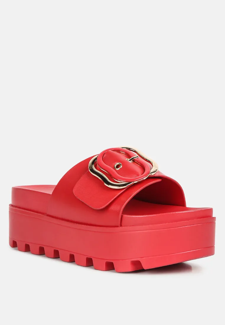 Lug Sole Flatform Sliders