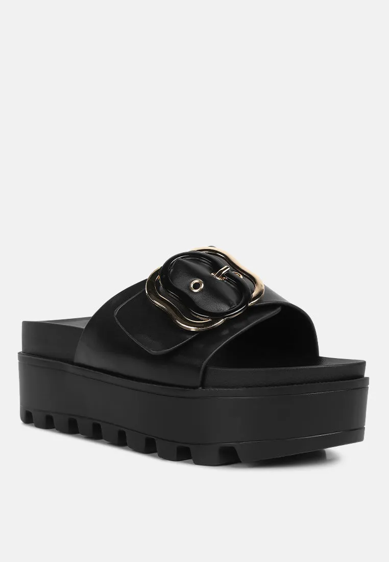 Lug Sole Flatform Sliders