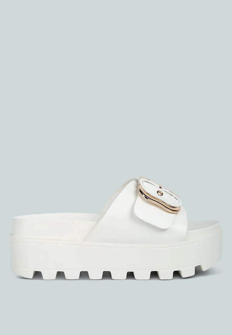 Lug Sole Flatform Sliders