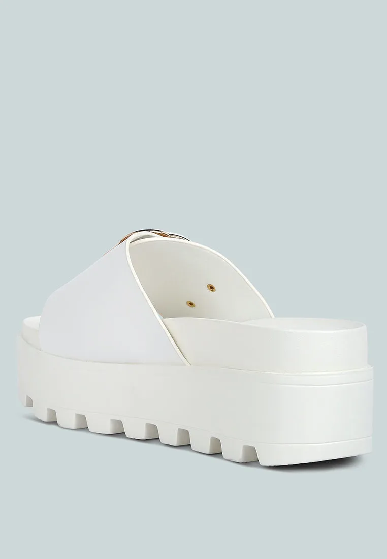 Lug Sole Flatform Sliders