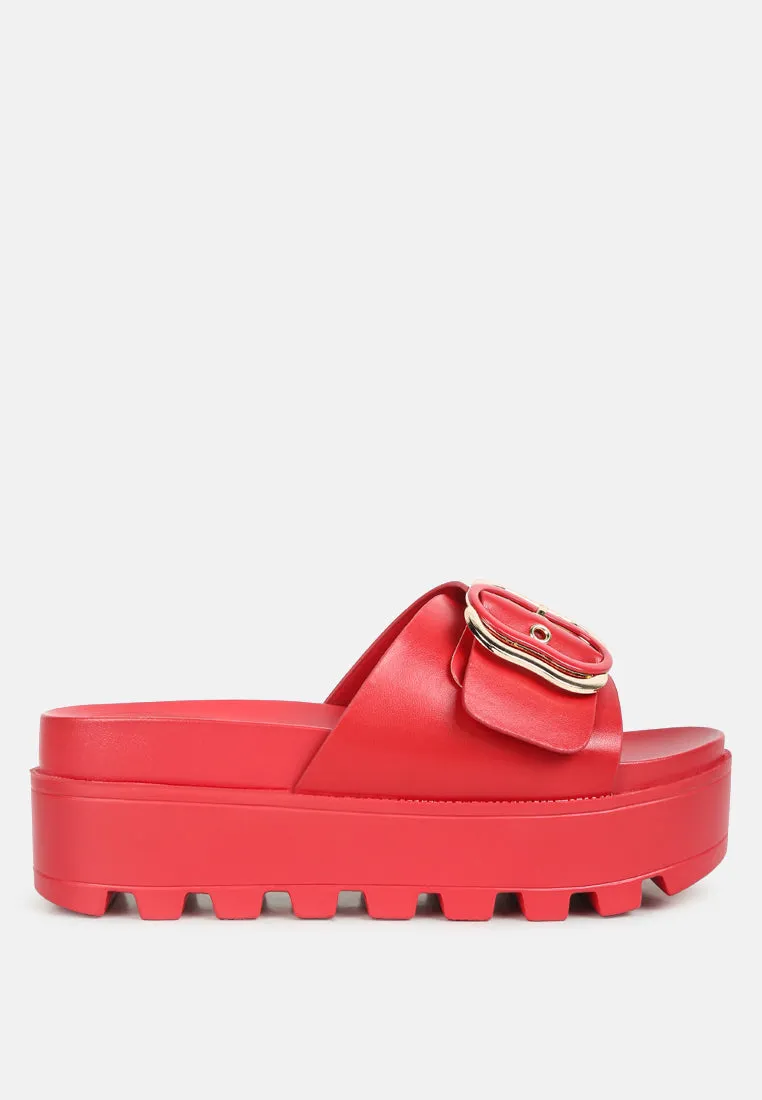 Lug Sole Flatform Sliders