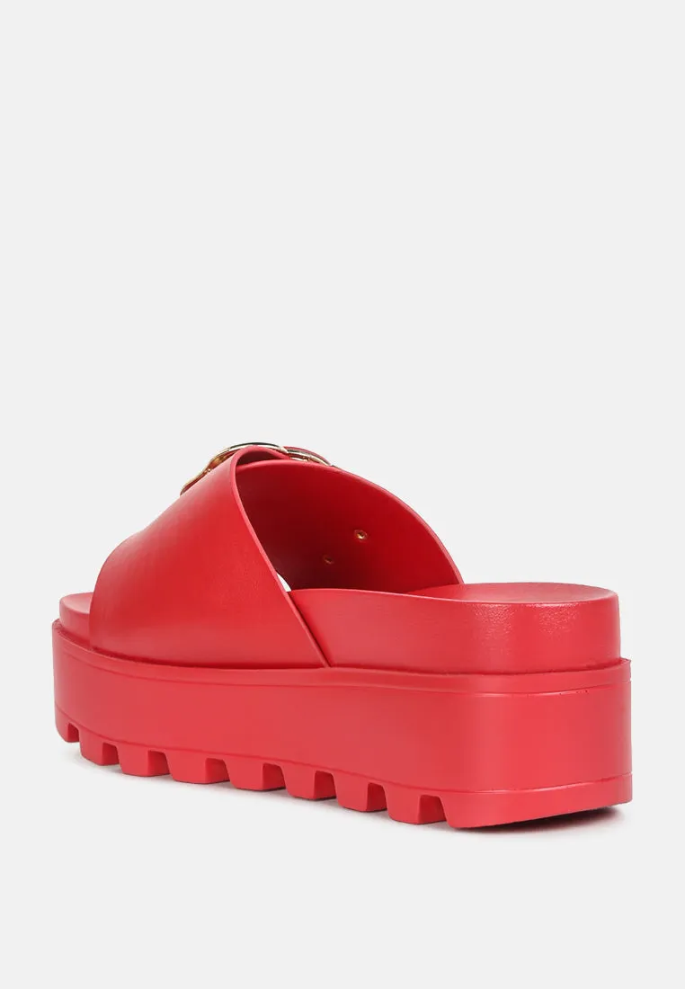 Lug Sole Flatform Sliders