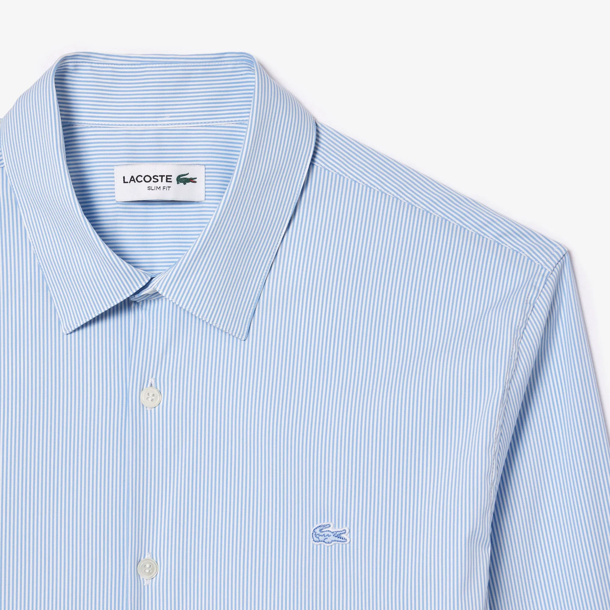 Men's Lacoste Slim Fit Striped Stretch Poplin Shirt