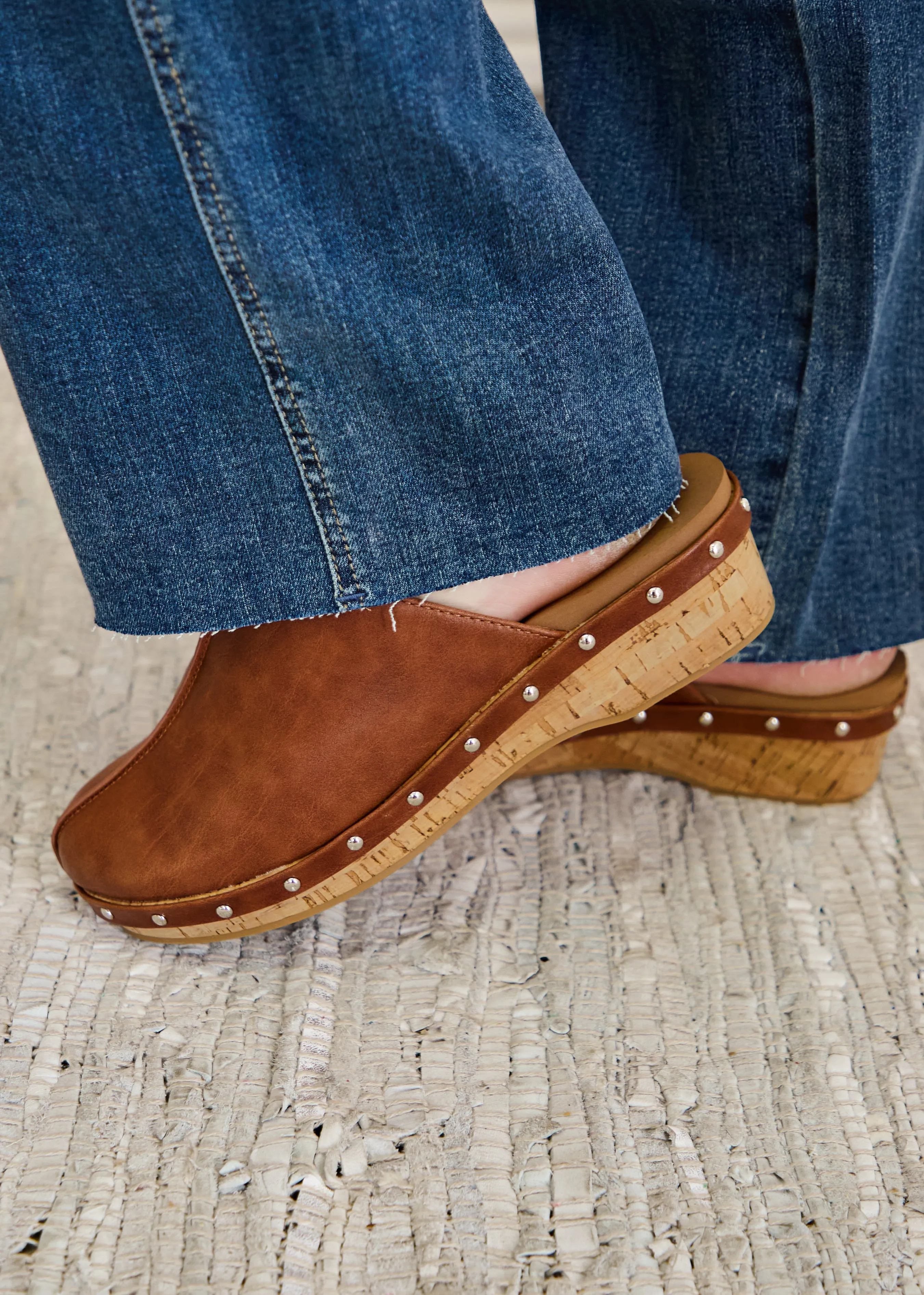 Newbie (Low Wedge) Clogs by Corkys - Bourbon