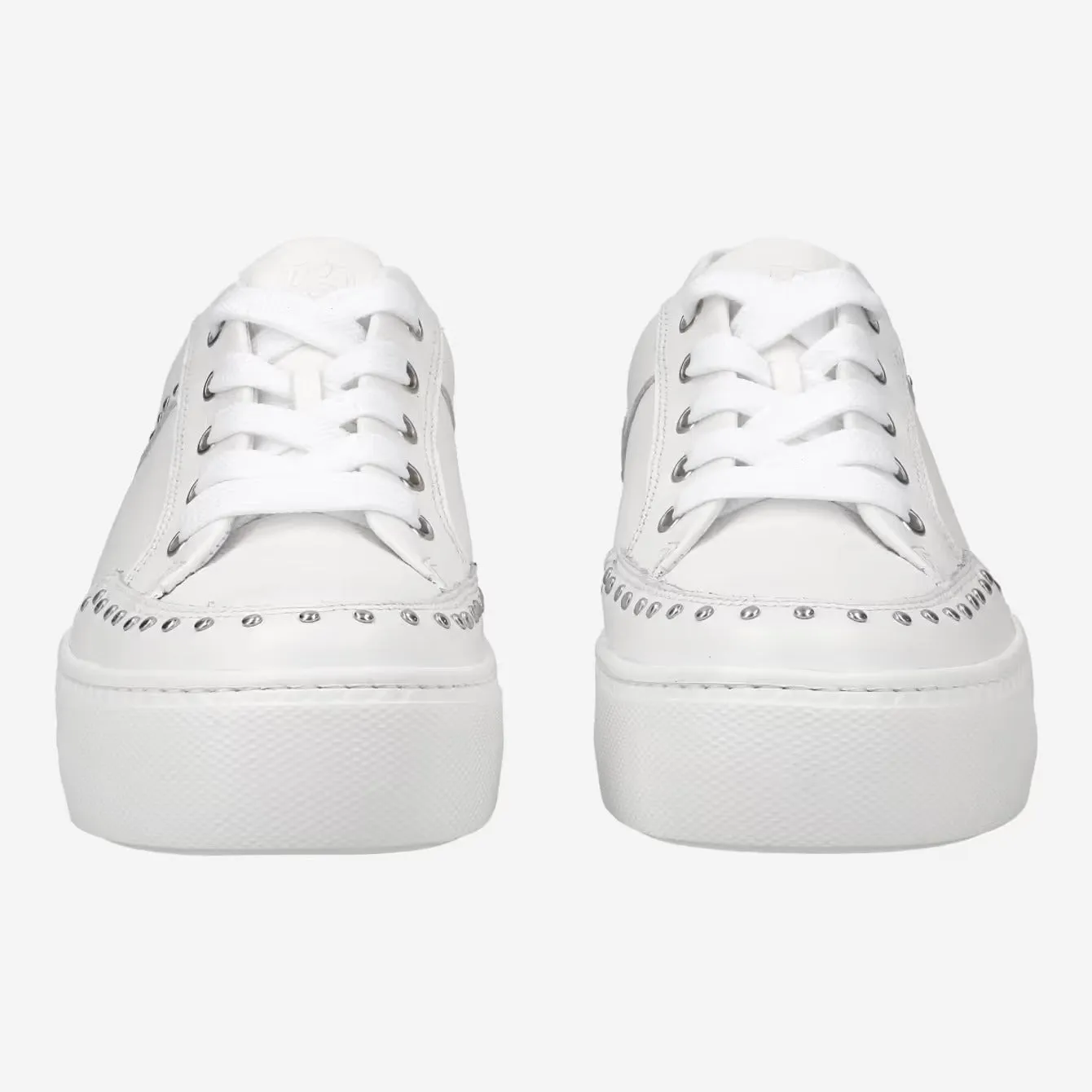 Paul Green White Stud Detail Platform Sole Trainers