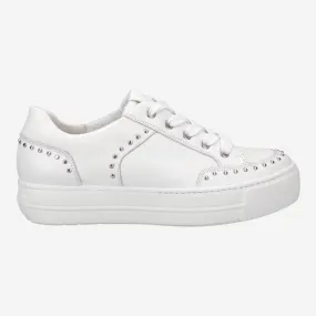 Paul Green White Stud Detail Platform Sole Trainers