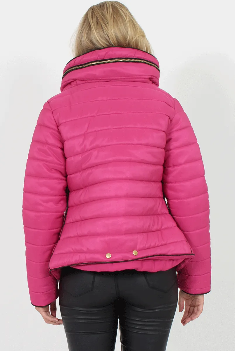 Pink Padded Coat - Zara