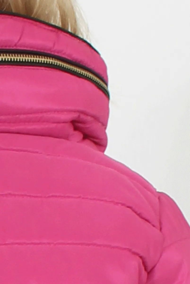 Pink Padded Coat - Zara