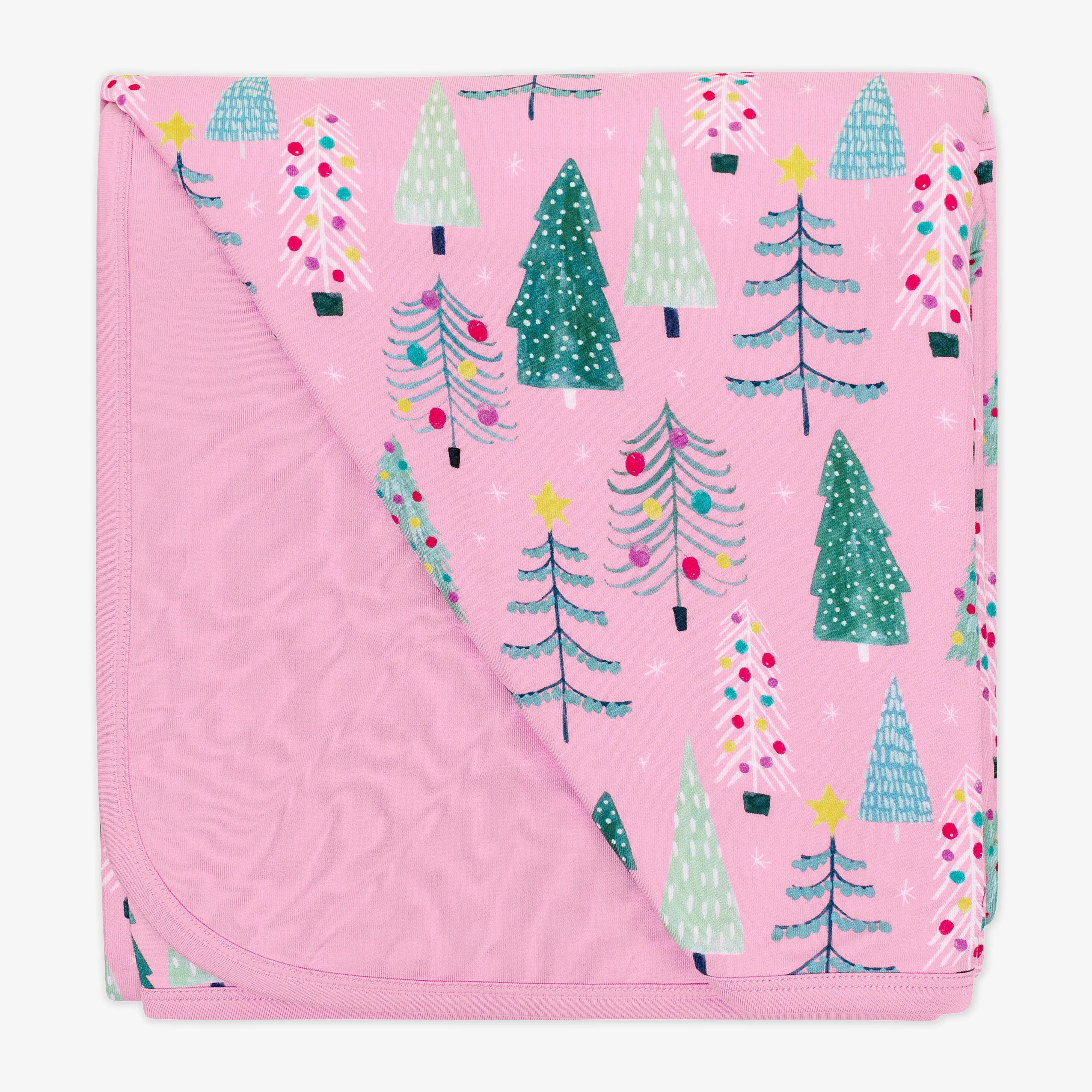 Pink Twinkling Trees Large Cloud Blanket®