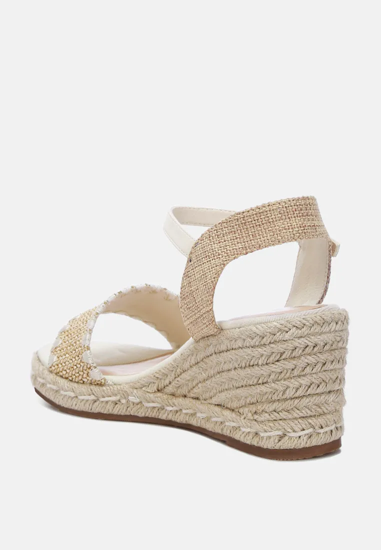 Raffia Wedge Espadrilles By Ruw