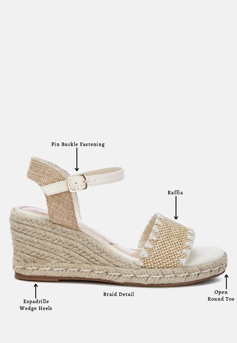 Raffia Wedge Espadrilles By Ruw