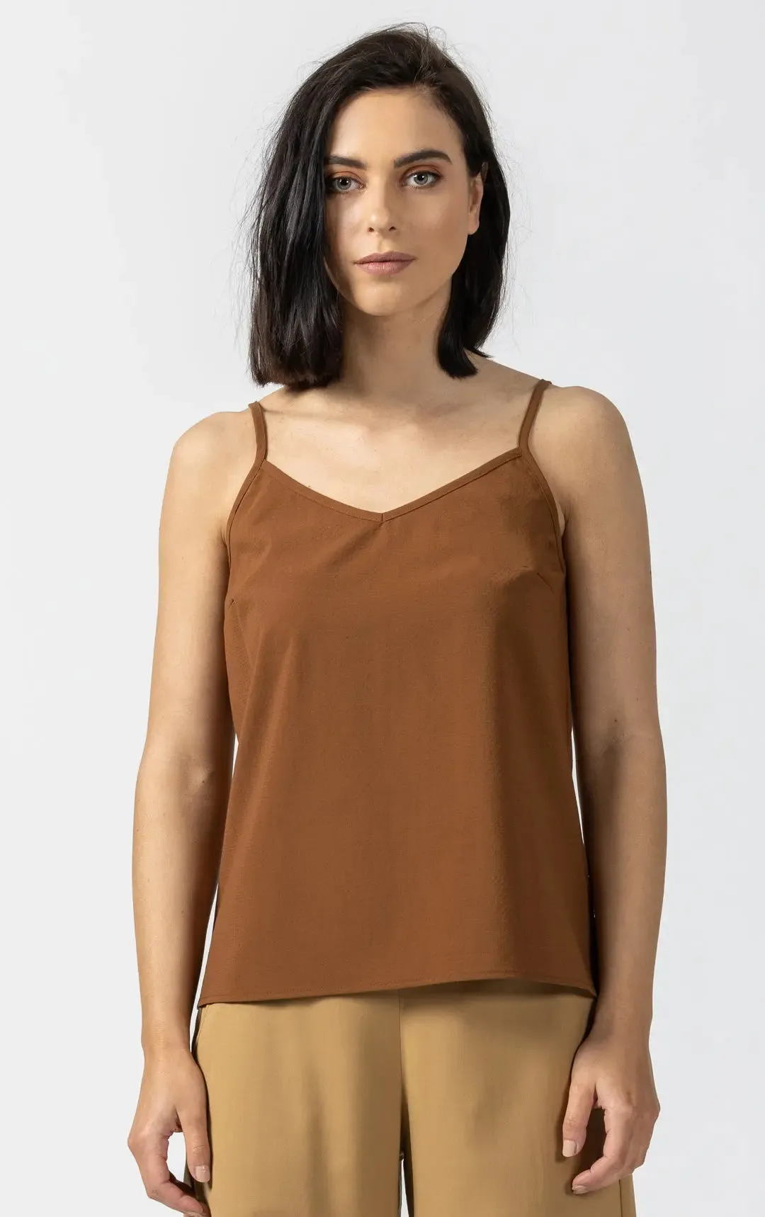 SEERSUCKER WOOL BLEND CAMI - CLEARANCE