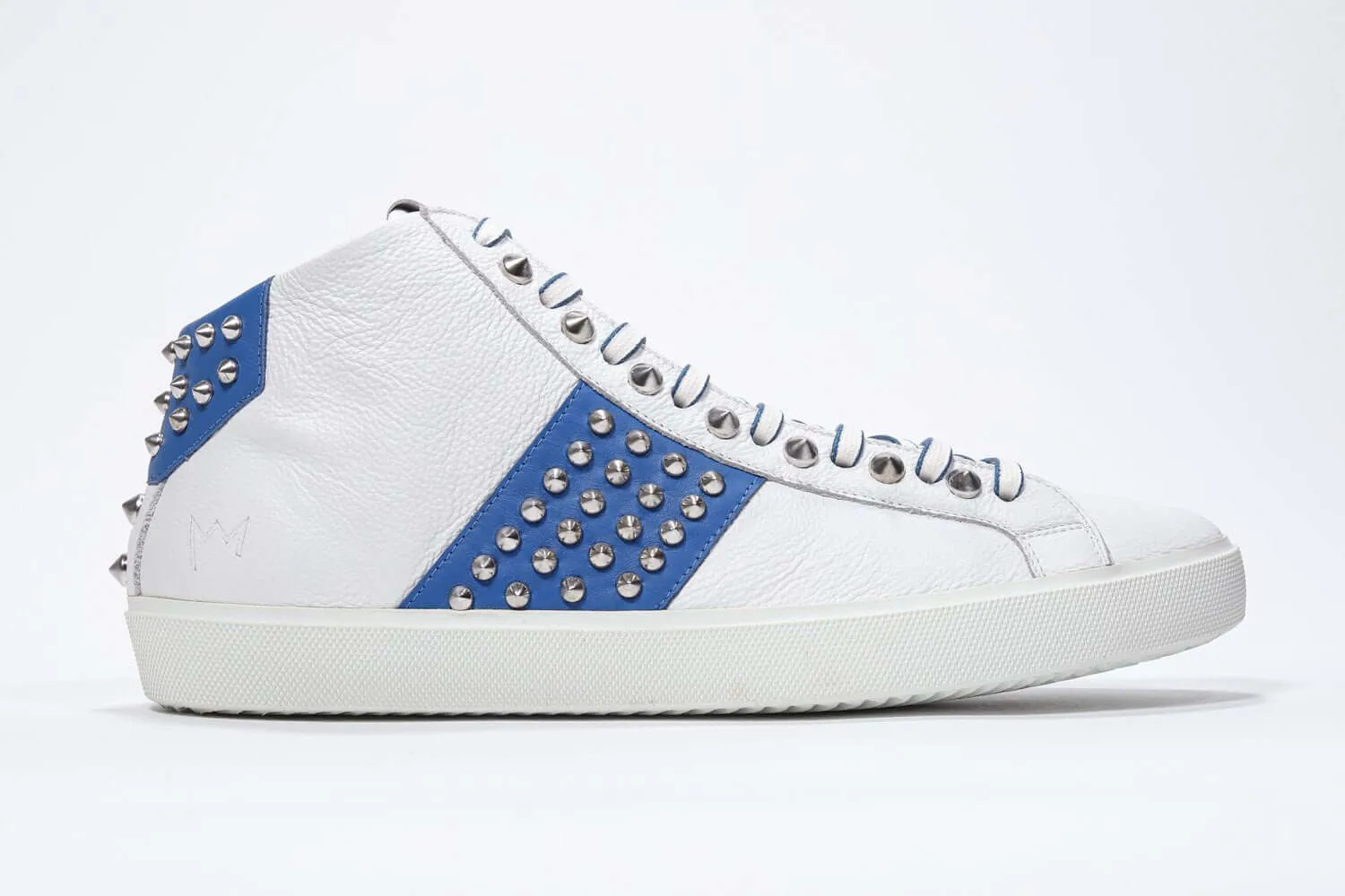 STUDBORN |  White & Royal Blue - Mid top - Men