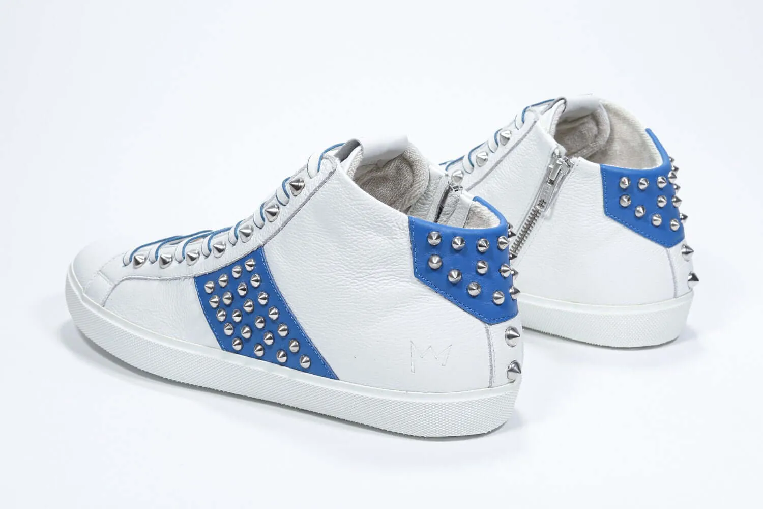 STUDBORN |  White & Royal Blue - Mid top - Men