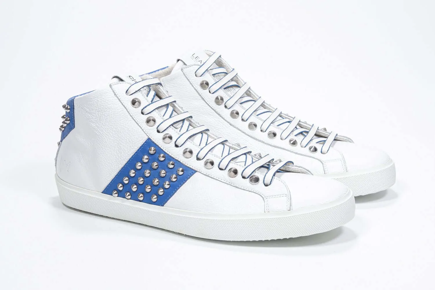 STUDBORN |  White & Royal Blue - Mid top - Men