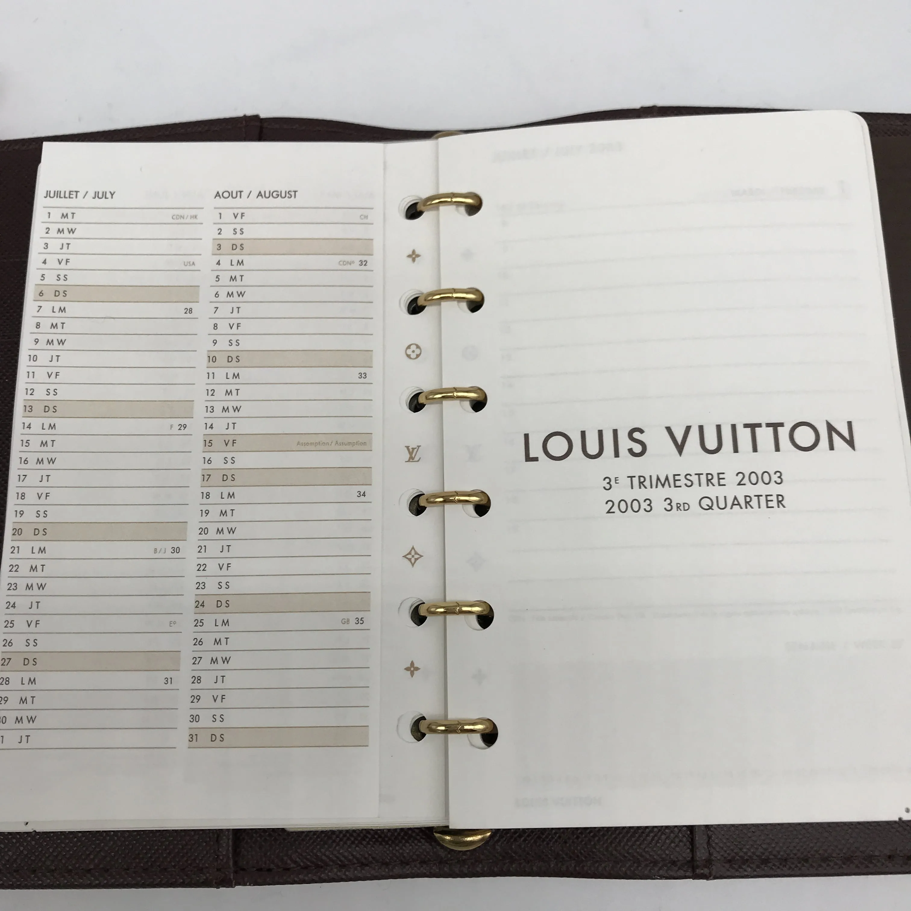 Vintage Louis Vuitton 2003 Planner (COLLECTIBLE)