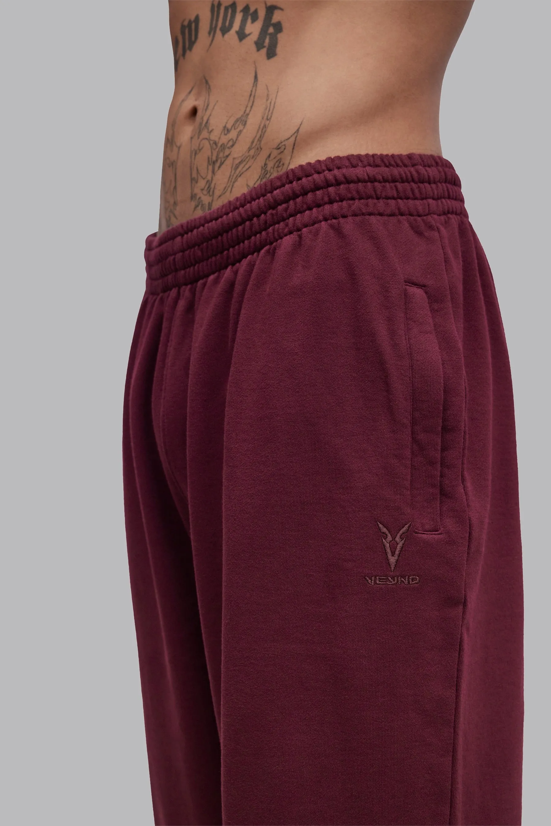 V_LYFE420 JOGGERS - Burgundy