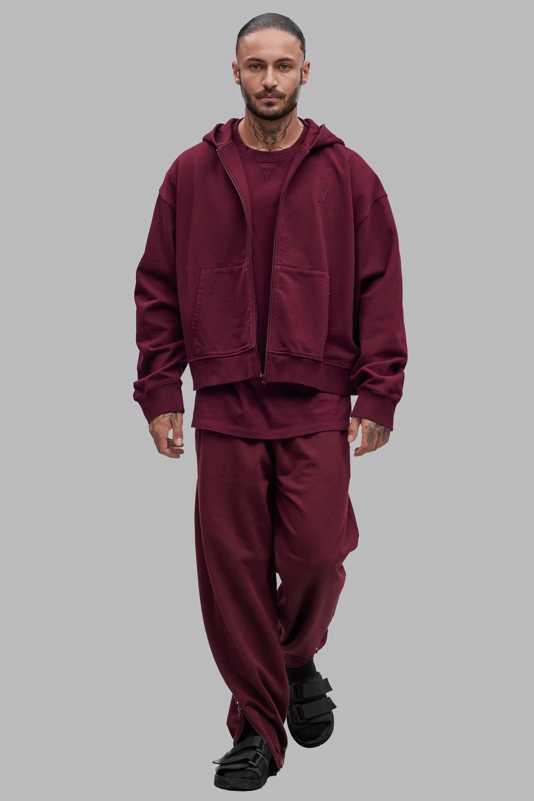 V_LYFE420 JOGGERS - Burgundy