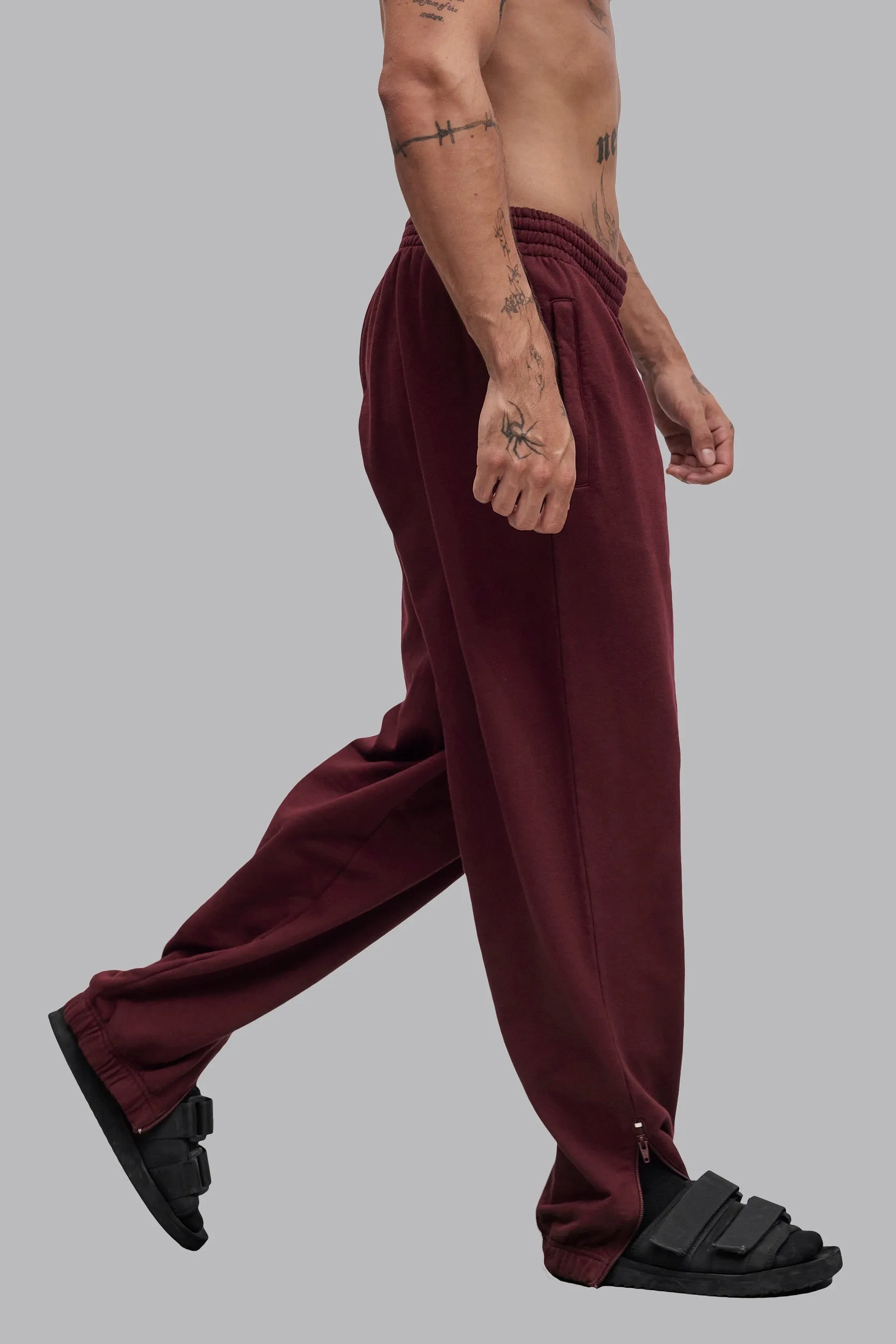 V_LYFE420 JOGGERS - Burgundy