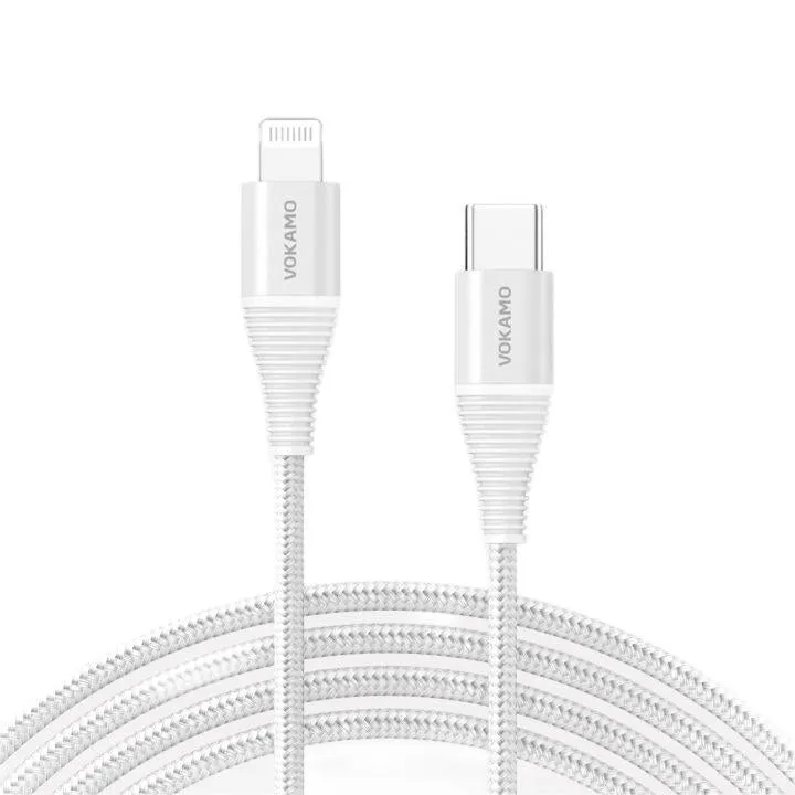 VOKAMO Nylon Braided MFi Certified USB-C to Lightning Cable(1.2m/4ft)