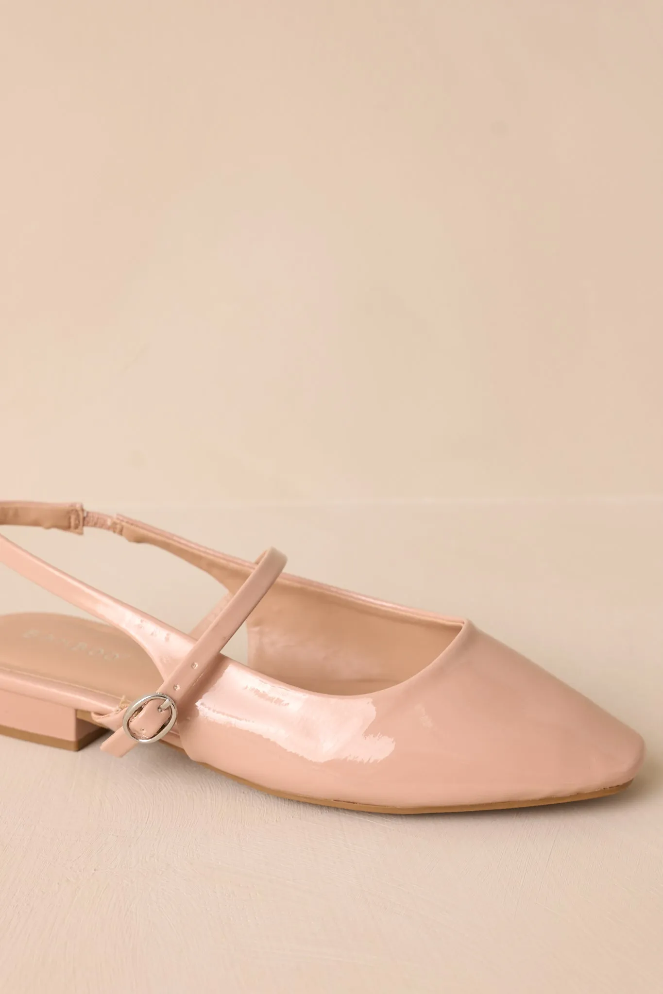 Walk The Talk Beige Slingback Mary Jane Flats