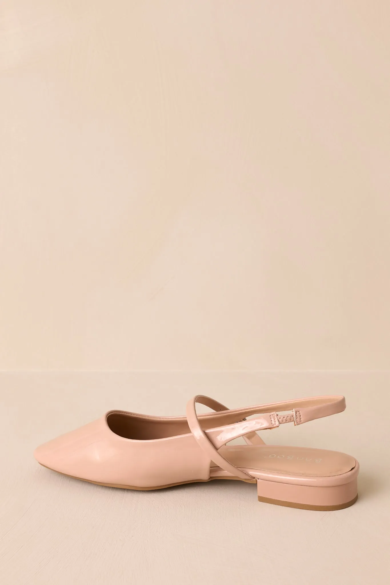 Walk The Talk Beige Slingback Mary Jane Flats