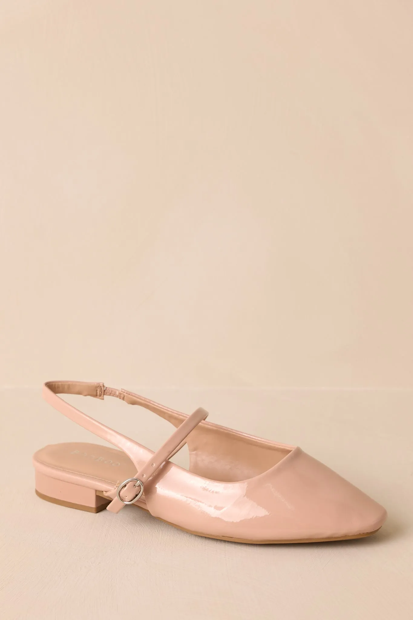 Walk The Talk Beige Slingback Mary Jane Flats