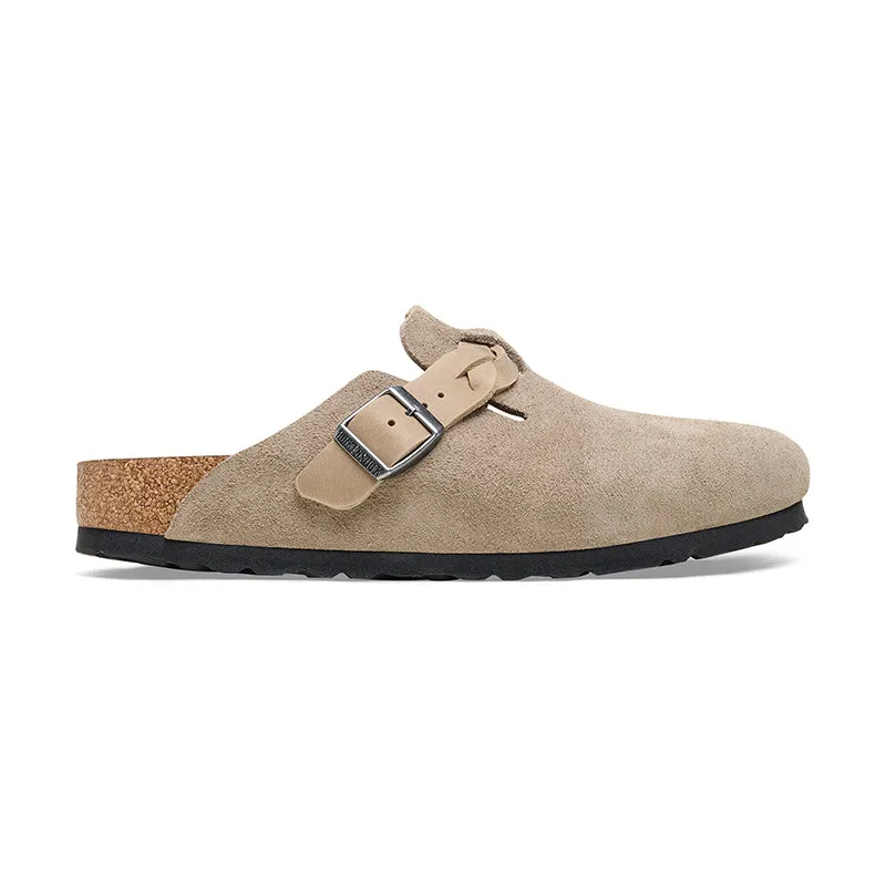 Women's Boston Braid Narrow Taupe Suede