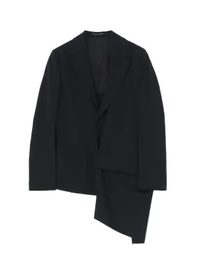 WOOL GABARDINE FRONT DOUBLE JACKET