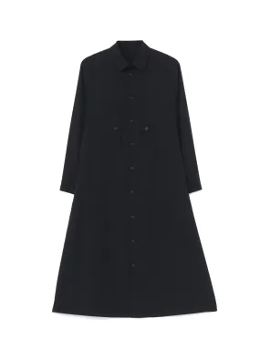 WOOL GABARDINE SHIRT DRESS