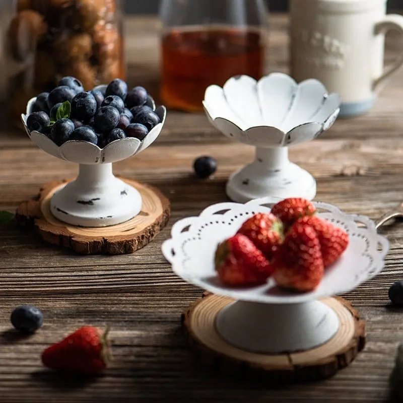 Wrought Iron Retro Antique Cake Plate